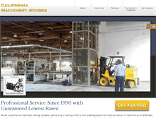 Tablet Screenshot of californiamachinerymovers.com